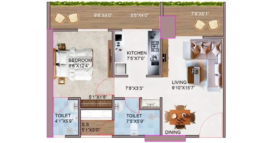 Swaminarayan City 2 BHK Price Floor Plan